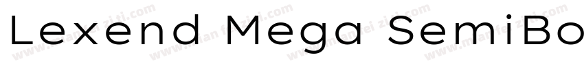 Lexend Mega SemiBold字体转换